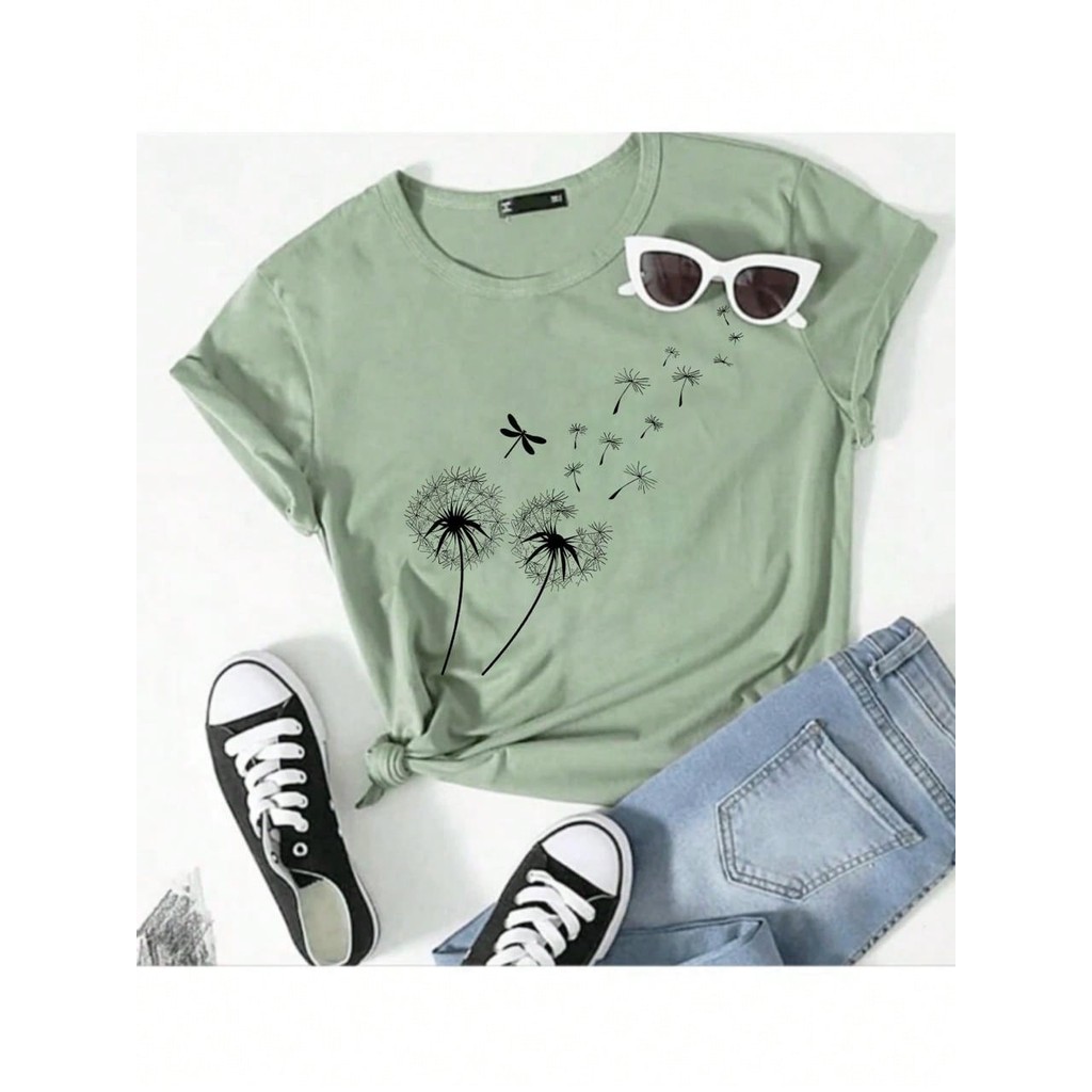 Camisetas Lindas T-shirts Estampadas Femininas Blusas em Oferta na Shopee