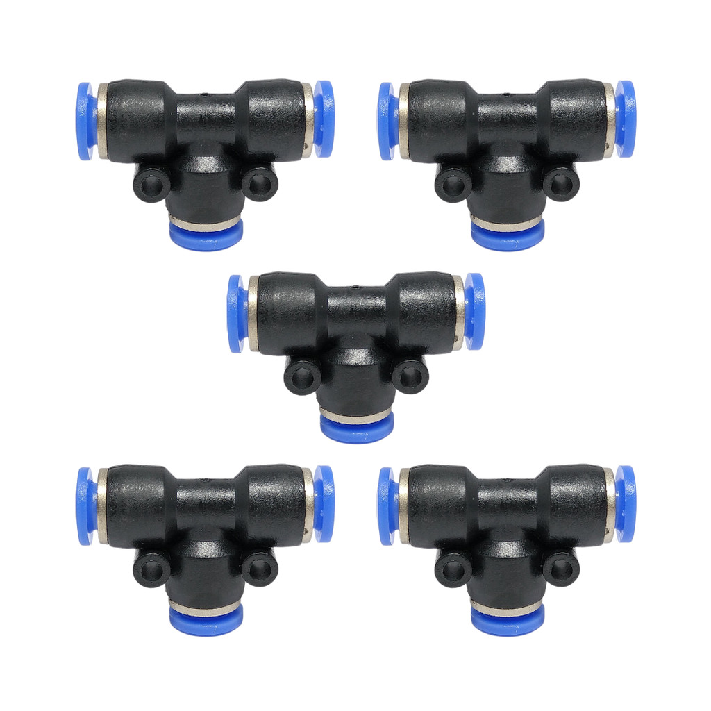 Conexão Engate Rápido Tee União Instantânea 6mm (Kit 5)