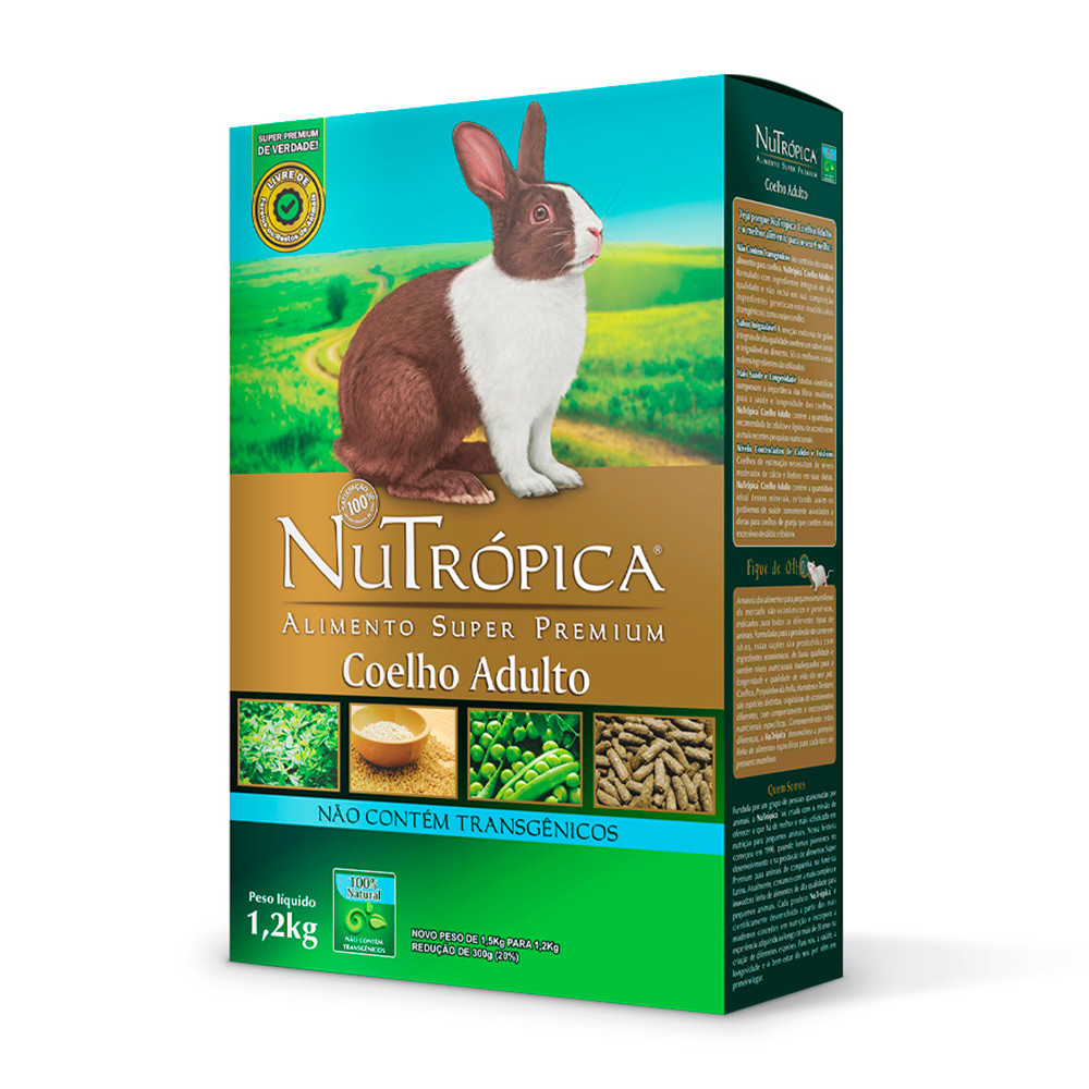 Ração Nutrópica Para Coelho Adulto 1,2kg - Pets