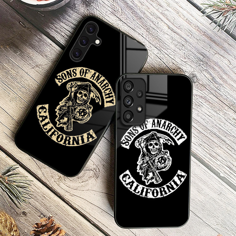Sons of Anarchy Capa De Telefone De Vidro Temperado Para Samsung Galaxy A11 A14 A20 A30 A22 A32 A33 A34 A40 A42 A51 4G A