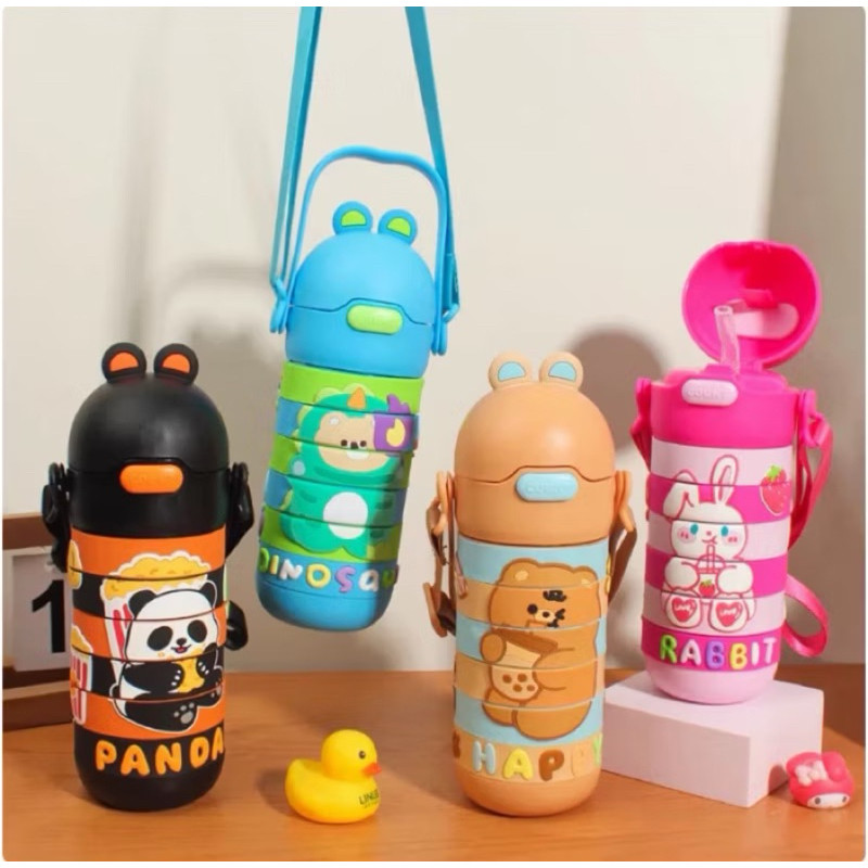 Garrafa Squeze infantil plástico quebra cabeça giratória 520 ml em Oferta na Shopee