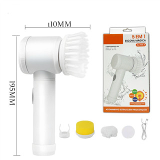 Escova Eletrica de Limpeza 5 em 1 Sem Fio Limpador Multiuso Pratico Para Cozinha , Banheiro prático em Oferta na Shopee
