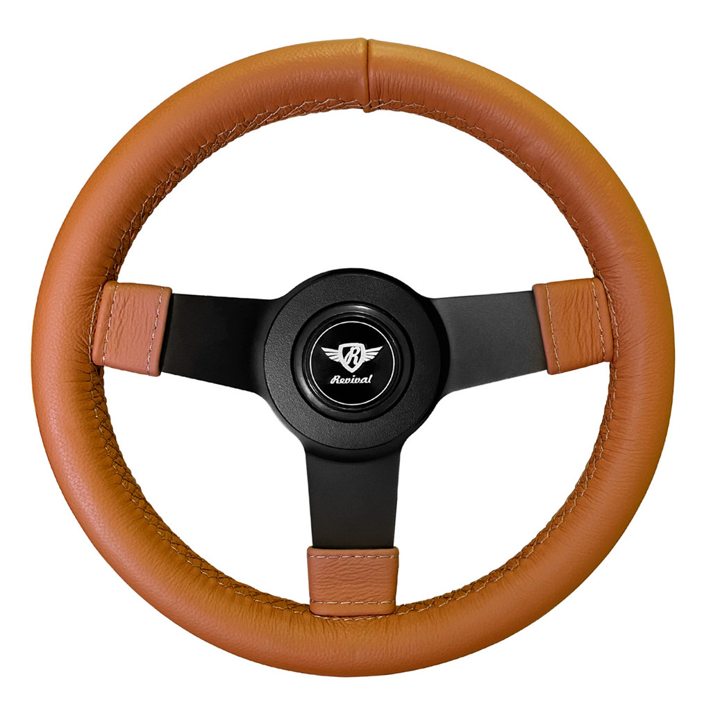 Volante Couro Super Mini Vw Buggy Jeep Fusca 77 78 79 80 81