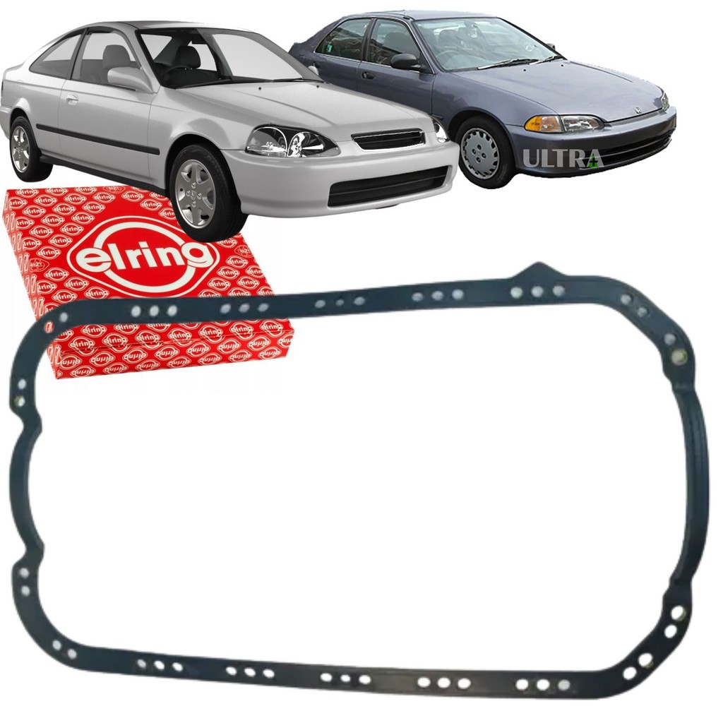 Junta do Cárter Motor para Honda Civic 1.5 16V / 1.6 16V - 1991 a 2000 - Motores D16Z7 / D16Z6 / D16Y2 / A15B2 / D15B7 / em Oferta na Shopee