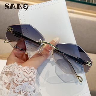 2025 Novos Óculos De Sol Europeus E Americanos Sem Moldura Spice Girls Irregulares Com Acabamento Em Losango em Oferta na Shopee