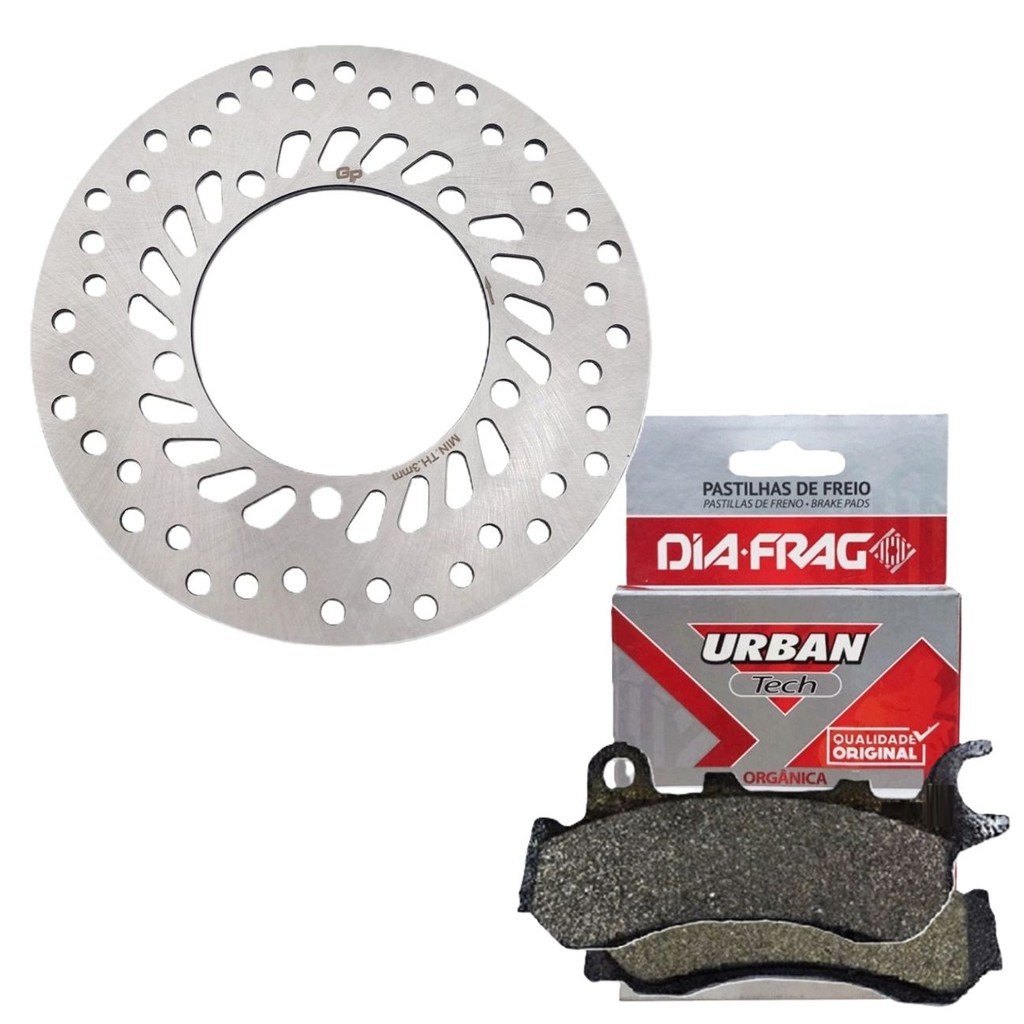 Disco de Freio Dianteiro Pcx 160 Combi Brake 2023-2025 + Pastilhas Diafrag (Orgânica) em Oferta na Shopee