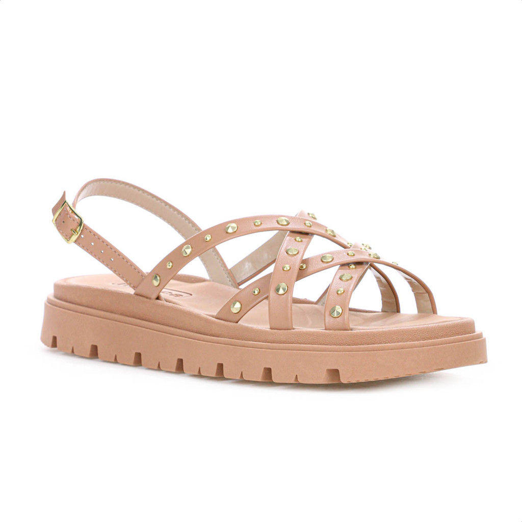 Sandália Moleca Napa Turim Nude - Feminino em Oferta na Shopee
