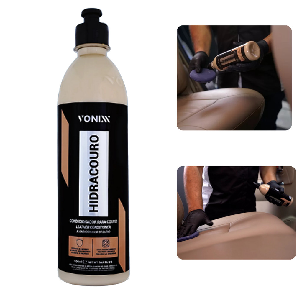 Hidracouro Vonixx Limpeza Automotivo 500ml Protege Hidrata Couro Automotivo Premium — R$ 40,99 em Shopee, 18% OFF
