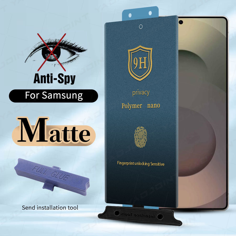 fosca privacidade cerâmica Película Para Samsung Galaxy S26 S25 S24 S23 S22 S21 S20 S10 S9 Ultra Plus Note 20