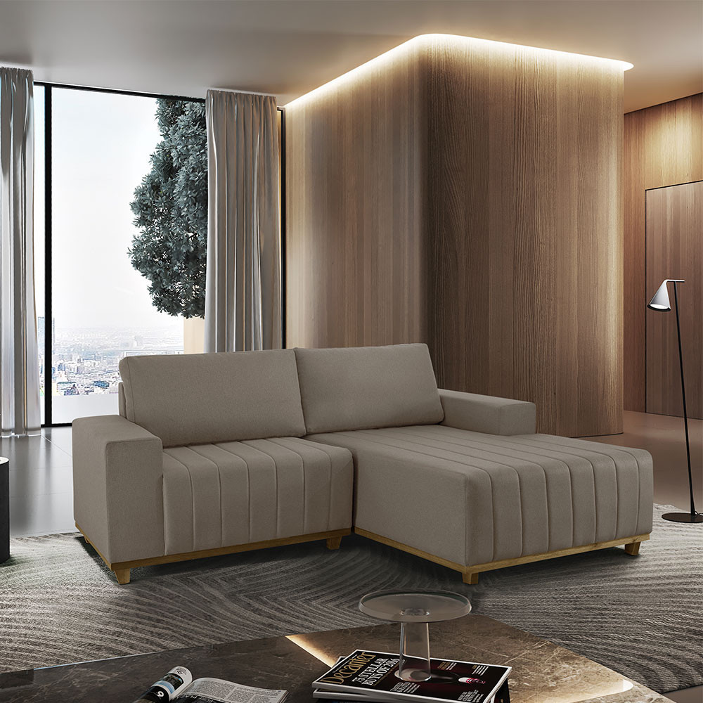 Sofá Boreal de 185cm B25 Chaise Lado Direito Meu Sofá Online
