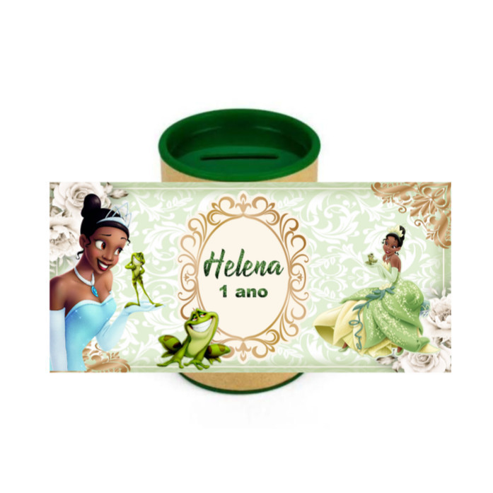 10 Cofrinhos Personalizado A Princesas e o Sapo em Oferta na Shopee
