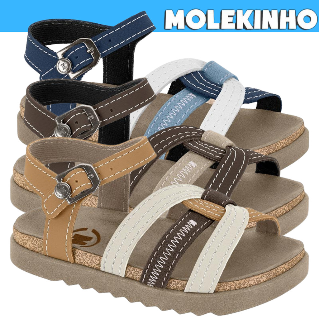 Sandália Papete Infantil Molekinho Confortavel Estiloso