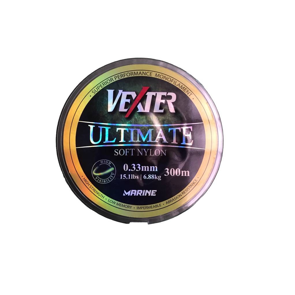Linha Monofilamento Marine Sports Vexter Ultimate Amarela - Carretel com 300m