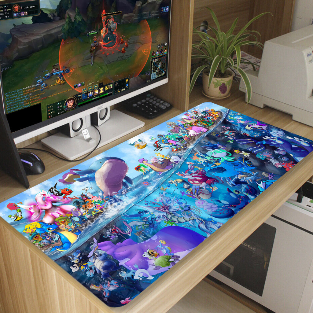 Mouse Pad Anime Poke Antiderrapante Diversas Estampas 70x35 cm em Oferta na Shopee