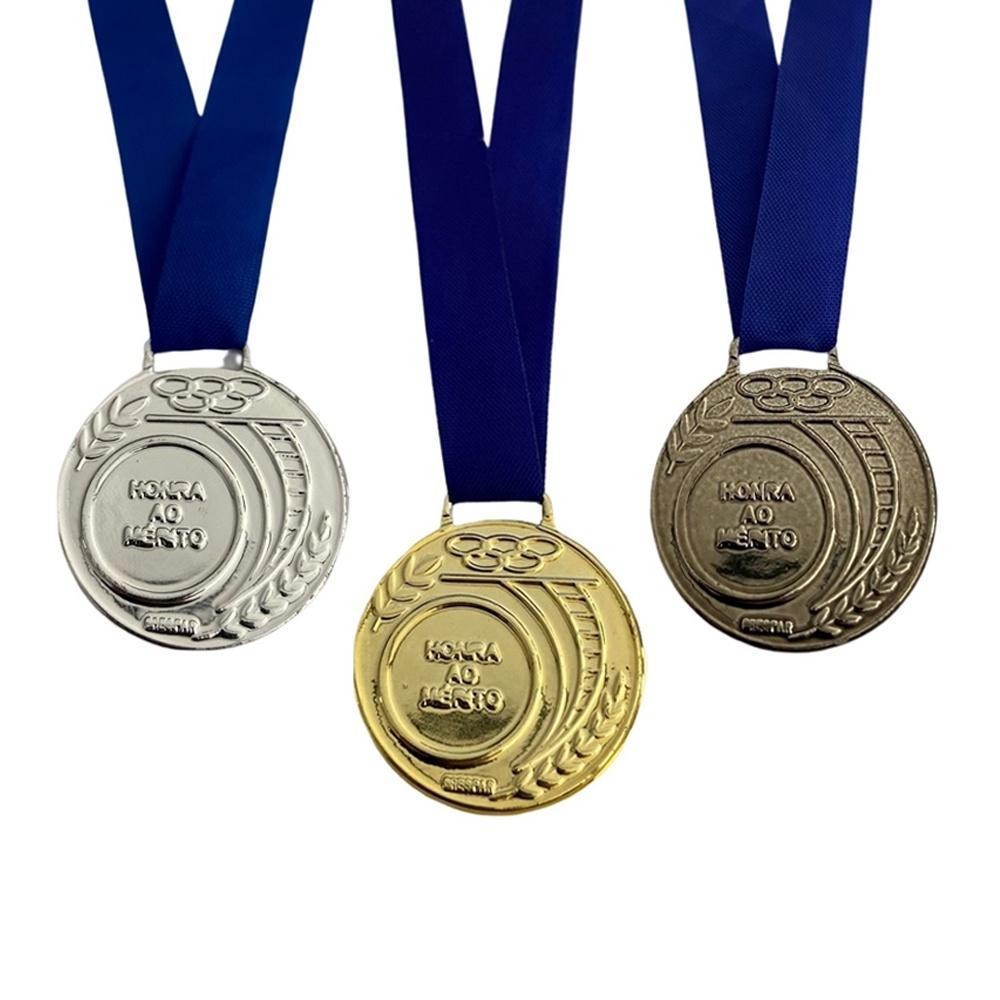 Lote 90 Medalhas 30mm Esportivas Honra Mérito Metal Atacado Futebol Vôlei Basquete Gincana Campeonato Futsal Pódio Espor