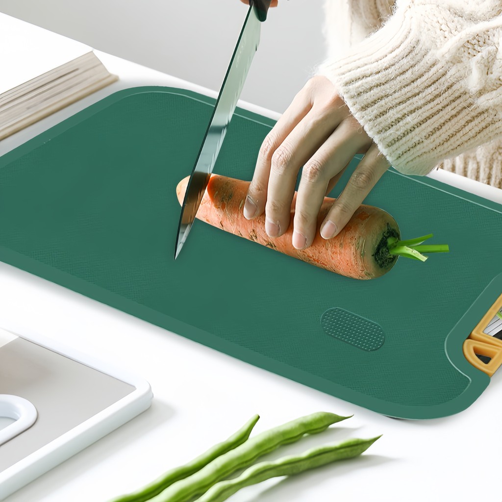 Tábua De Corte Antibacteriana À Prova De Mofo 35cm Com Suporte Em Pé Para Cozinha