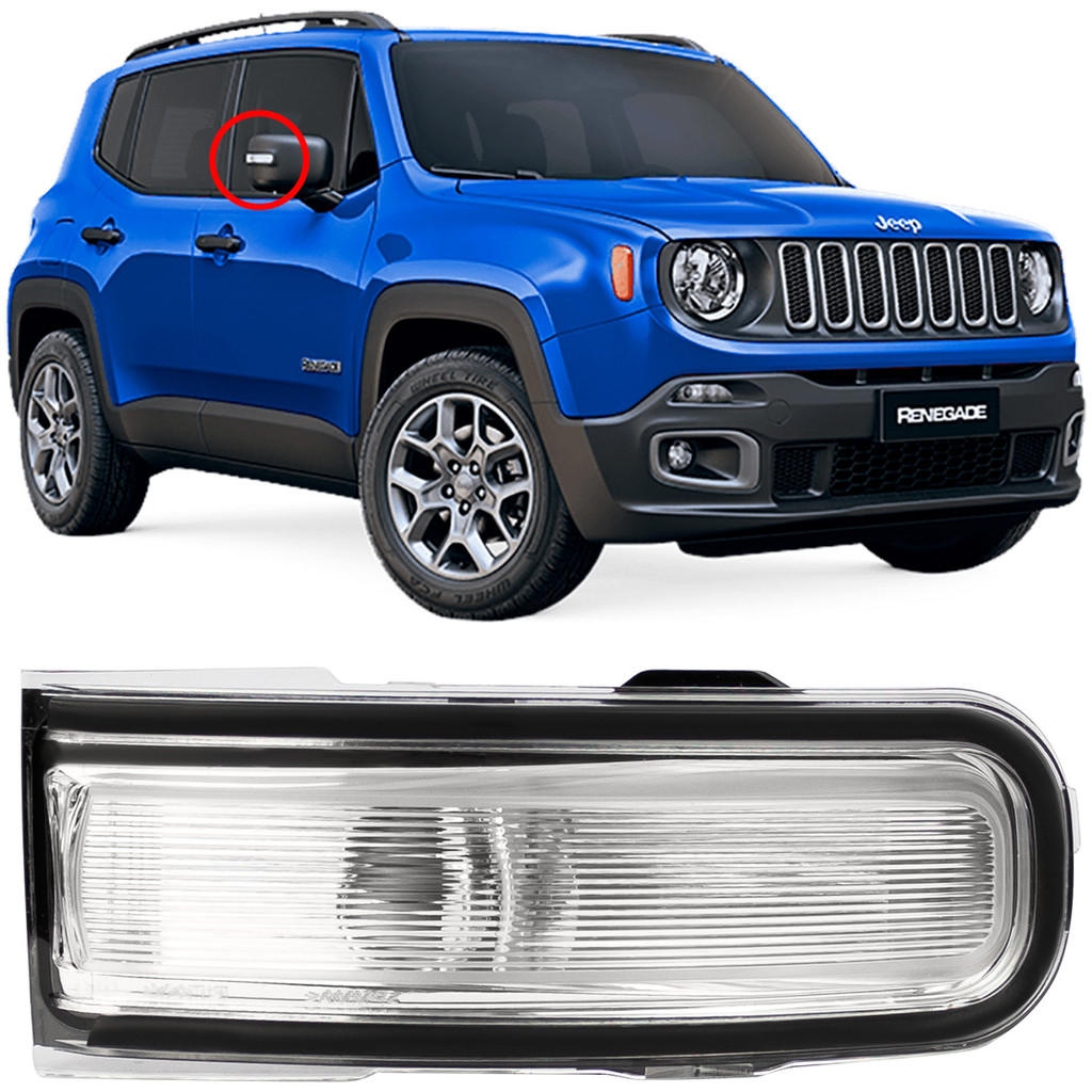 Pisca Seta Espelho Retrovisor Jeep Renegade 2015 2016 2017 2018 2019 2020 2021 2022 2023 2024 FITAM