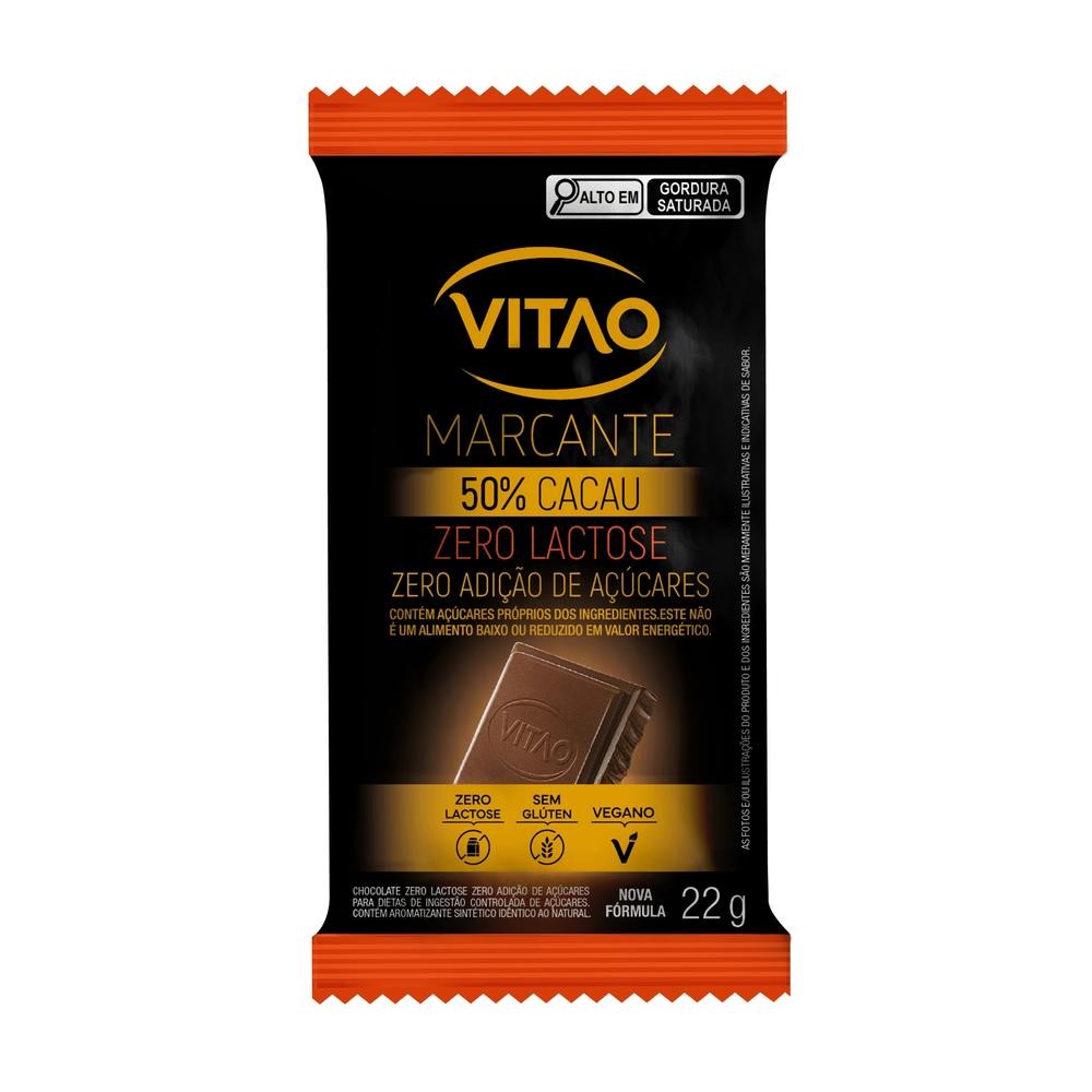 Detalhes do Kit Chocolate Sem Lactose Zero Açúcar Marcante 22G - 12 Unidades