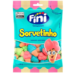Bala de Gelatina Sorvetinho Sortido 80g - Fini