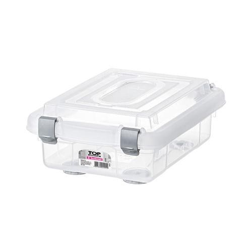 Caixa Organizadora Plástica Transparente 1L Top Stock Sanremo em Oferta na Shopee