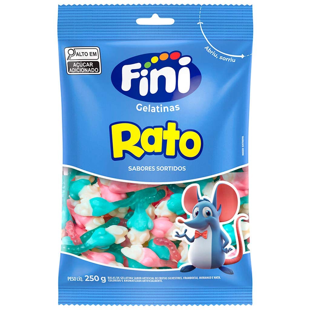 Bala de Gelatina Rato Sortido 250g - Fini