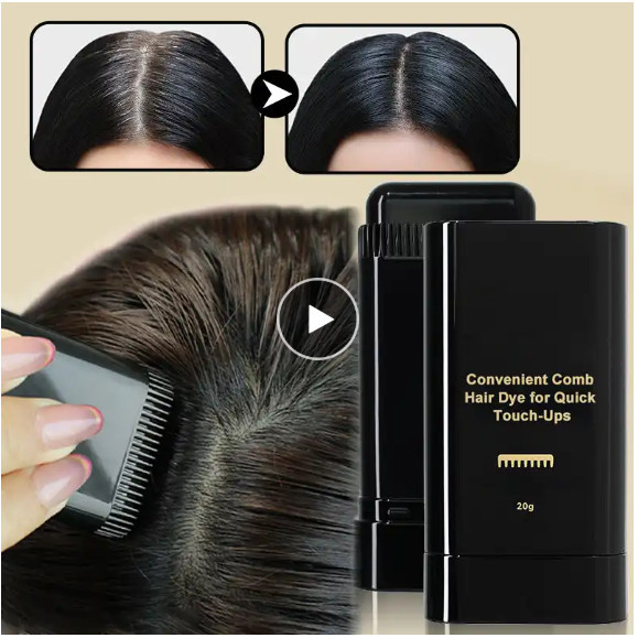 Pente De Cabelo Cor Preto Descartável Caneta De Vara Capa Temporária Artefatos De Cobertura Cinza em Oferta na Shopee
