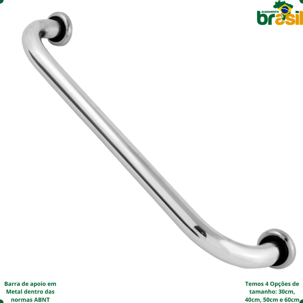 barra apoio alça banheiro metal inox segurança idoso deficiente mobilidade pne em Oferta na Shopee
