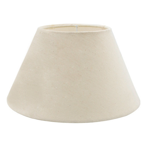 Cúpula abajur luminaria 11x10x19cm Tecido Algodão soquete nacional cor bege Ref 16