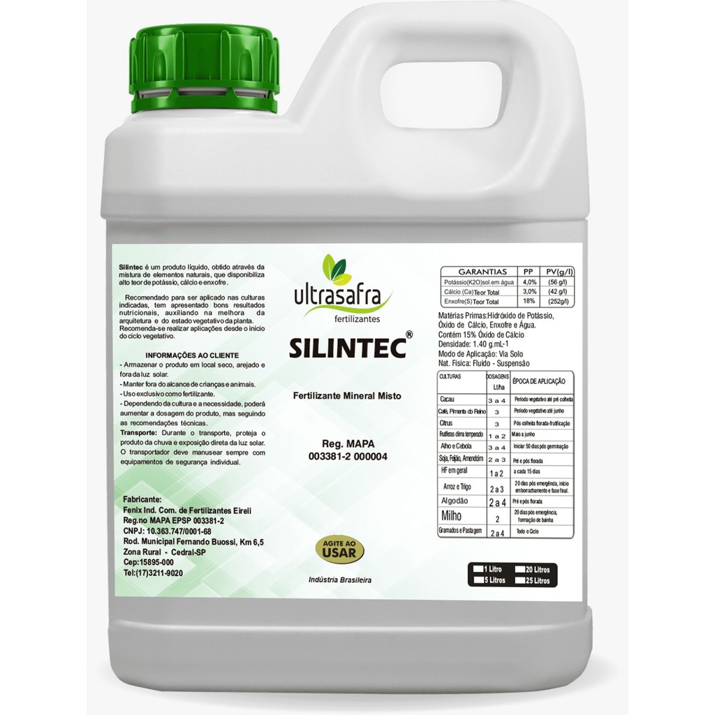 Fertilizante Mineral Misto Silintec 5Lt em Oferta na Shopee