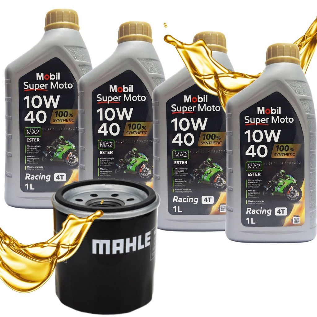 Troca de Óleo P/ Triumph Tiger 800 1200 Mobil 10w40 + Filtro em Oferta na Shopee