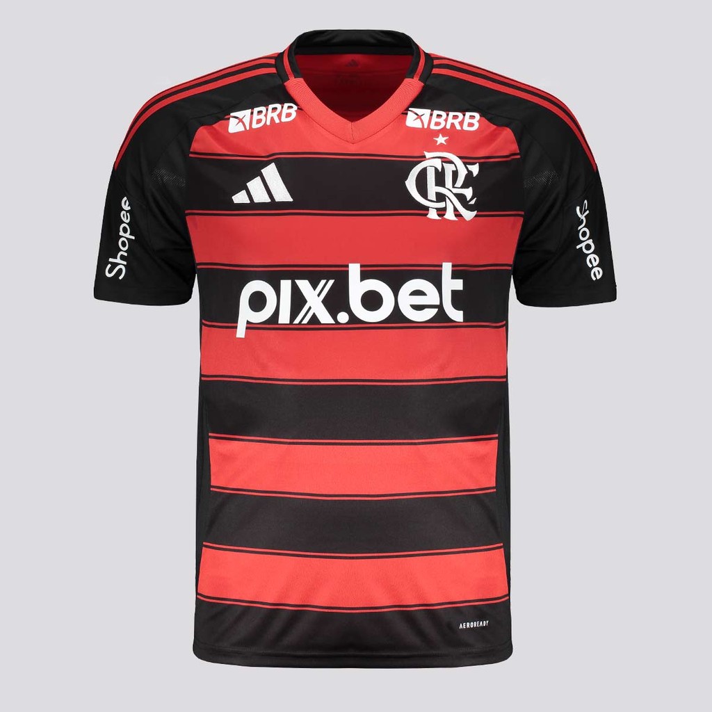 Camisa Adidas Flamengo I 2025 Com Patrocínio