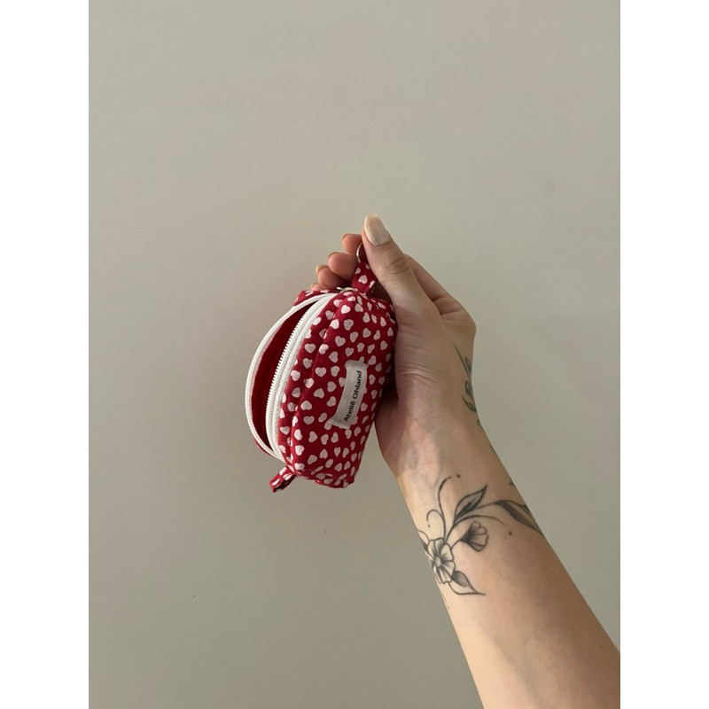 Chaveiro Necessaire Mini Vermelho Corações em Oferta na Shopee