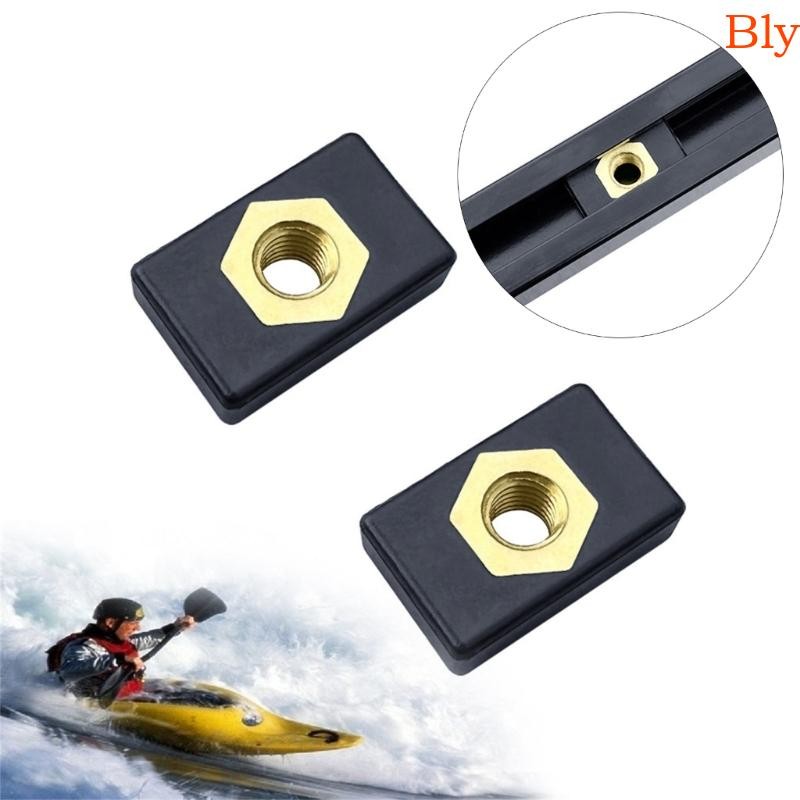 Bly 6mm Trilho Caiaque Cobre Porca Deslizante Vara Pesca Pólos Base Montagem Para Barcos