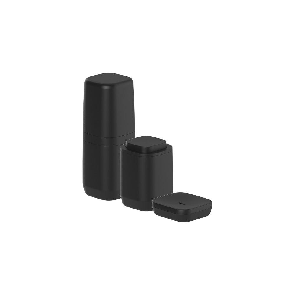 Kit de acessórios de bancada com saboneteira Ou 3 peças Linha Aura - Preto