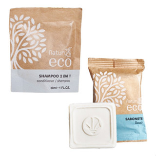 Kit 50 Sabonetes 20g E 50 Shampoo 2x1 30ml Hotel Ecológico em Oferta na Shopee