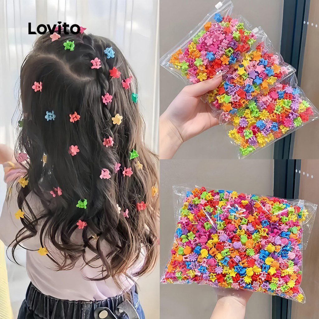 Lovito Grampos De Cabelo Casuais Lisos De Cor Macaron Para Bebês E Crianças LCS099136