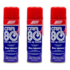 Kit 3 Descarbonizante Car 80 Spray 300ml - Econômico Limpeza TBI Motor Manutenção