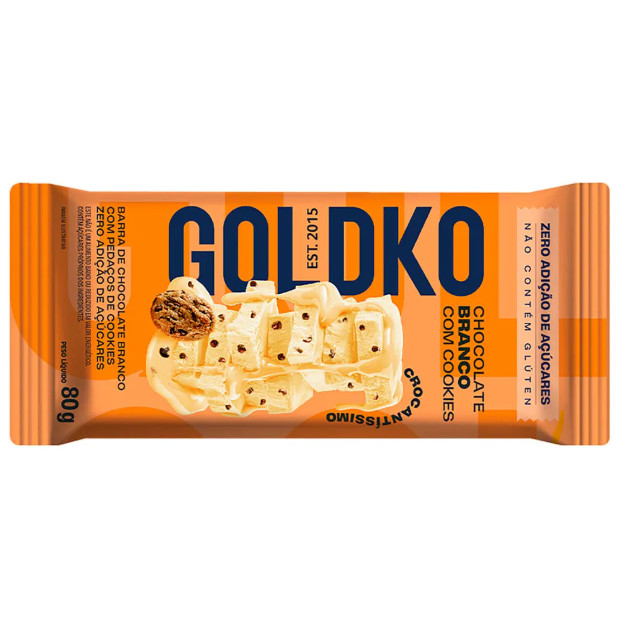 Chocolate Branco com Cookies 80g GOLDKO