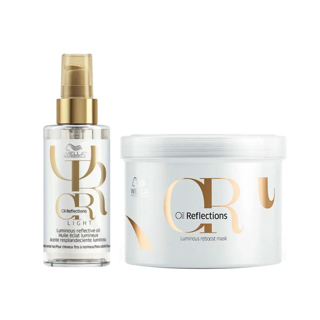 Kit Mascara 500ml e Óleo Light Oil Reflections - Wella Professionals em Oferta na Shopee