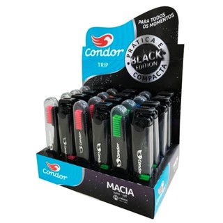 Escova Dental Condor Trip Black Macia - Embalagem c/ 24 Uni em Oferta na Shopee