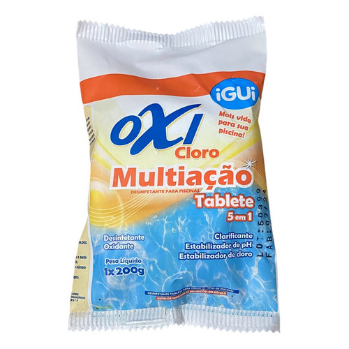 Pastilha De Cloro iGUi 5 Em 1 Para Piscinas Fibra Alvenaria 01und em Oferta na Shopee
