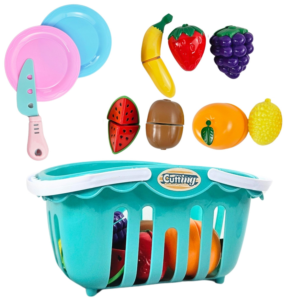 Brinquedo Cesta de Frutas Infantil Utencilios Mercadinho Divertido Castela em Oferta na Shopee