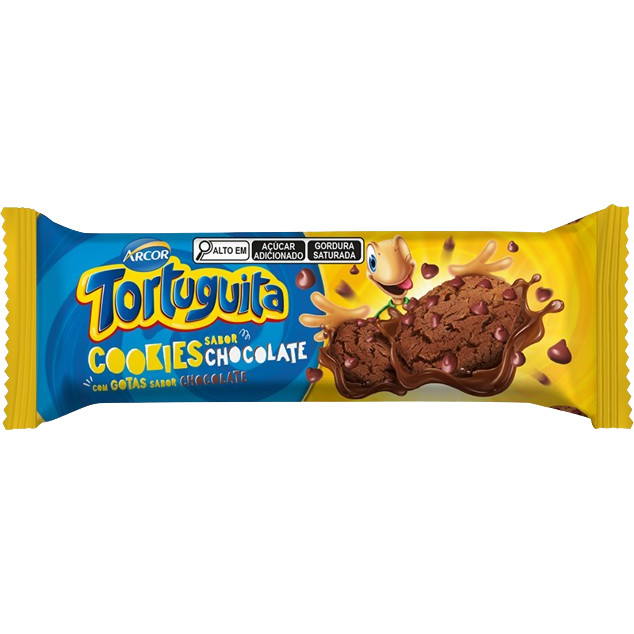 Biscoito Cookies Tortuguita Chocolate Com Gotas De Chocolate 60g