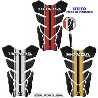 Protetor de Tanque Moto Honda Vermelho, Amarelo, Cinza Efeito Fibra de Carbono Tankpad Universal Sticker em Oferta na Shopee