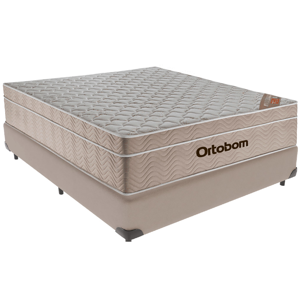 Cama Box e Colchão Airtech SpringPocket Molas Ensacadas Viúvo Ortobom