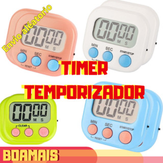 Timer Digital de Cozinha com Imã – Temporizador e Cronômetro com Números Grandes para Geladeira em Oferta na Shopee