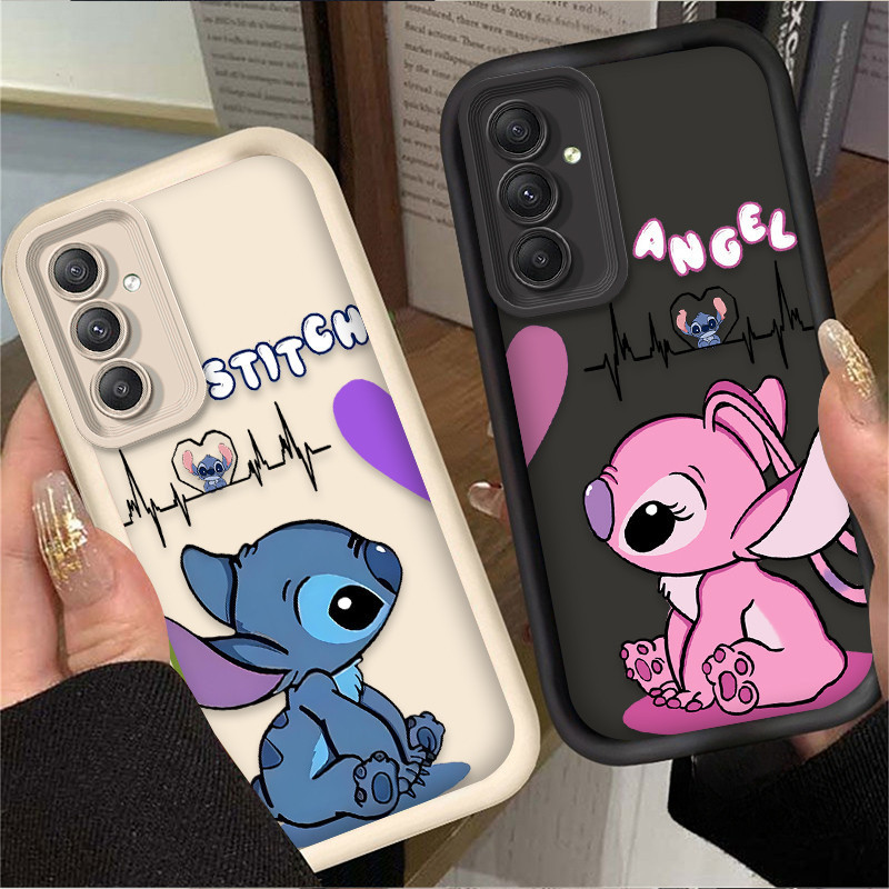 Samsung Galaxy A16 5G A06 A55 A54 A35 A34 A25 A24 A14 A15 4G A05 A05s Disney Stitch 3D Dos Desenhos Animados Caso De Tel