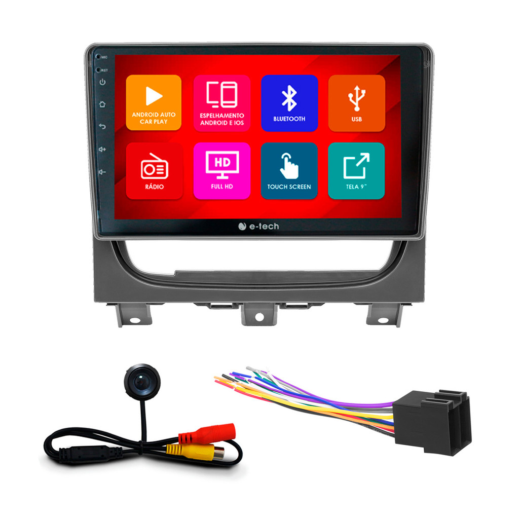 Kit Multimídia 9 Pol Palio Weekend Adventure Attractive Trekking 2013 A 2020 Android Auto CarPlay Qa+ 2 Din Grafite em Oferta na Shopee