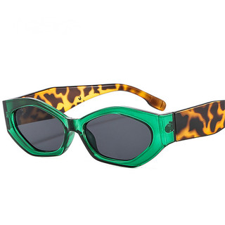 Moda Polígono Olho De Gato Feminino Óculos De Sol Retro Colorido Oval Tons UV400 Masculino Tendência