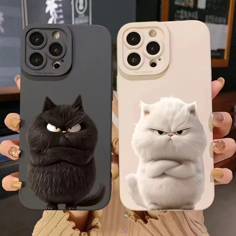 Engraçado Legal Gato Caso Para Samsung A16 A35 A06 A55 A54 A26 A34 A36 A14 A05 A56 A15 A33 A53 A52 A32 A23 Capa Macia